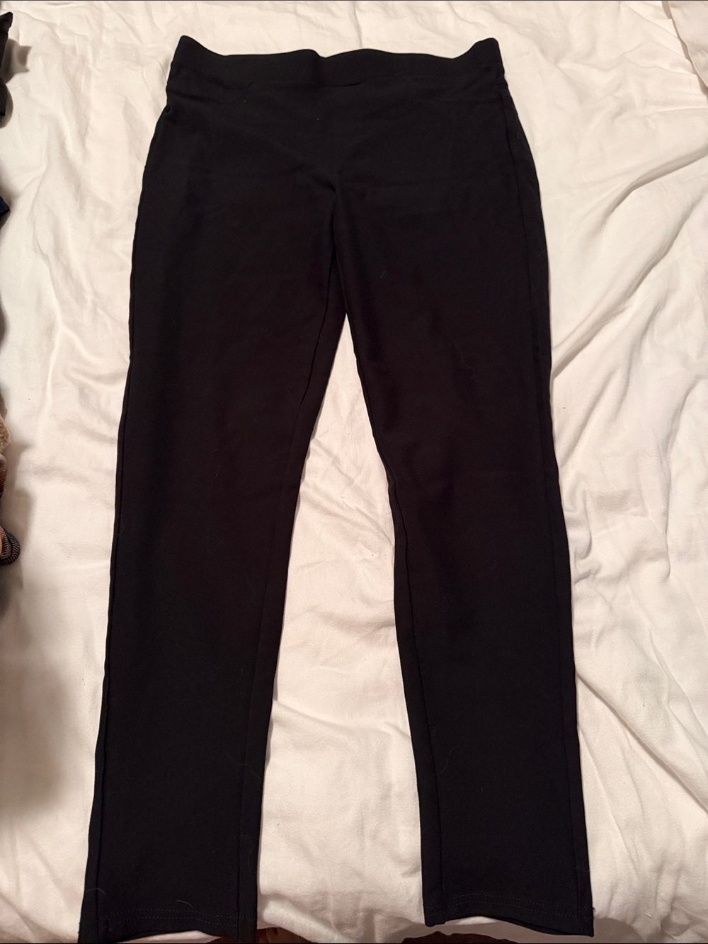 Kay Unger Black Straight-Leg Pants